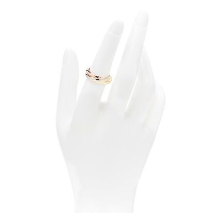 Cartier 18K Pink Yellow White Gold Small Trinity Ring 53 6.25 2 of 4