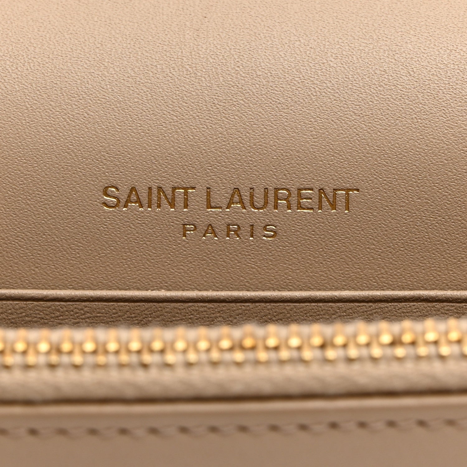 Saint Laurent Smooth Calfskin Classic Monogram Kate Tassel Chain Wallet Dark Beige 6 of 11