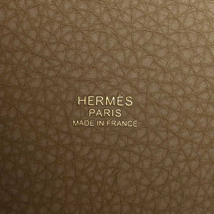 Hermes Taurillon Clemence Casaque Picotin Lock 18 PM Black Ebene Trench 6 of 10