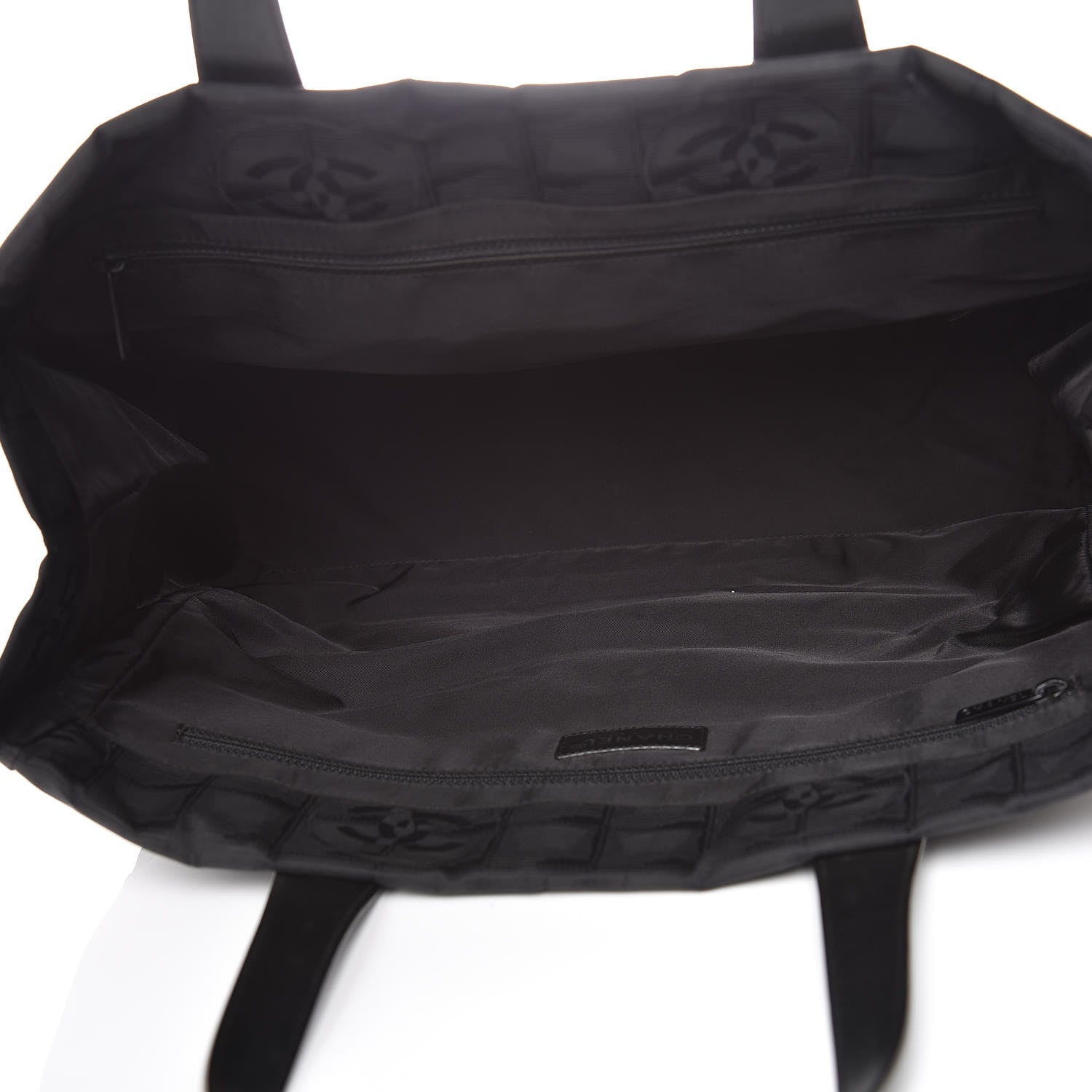 Chanel Nylon Large Travel Tote Black 5 of 13