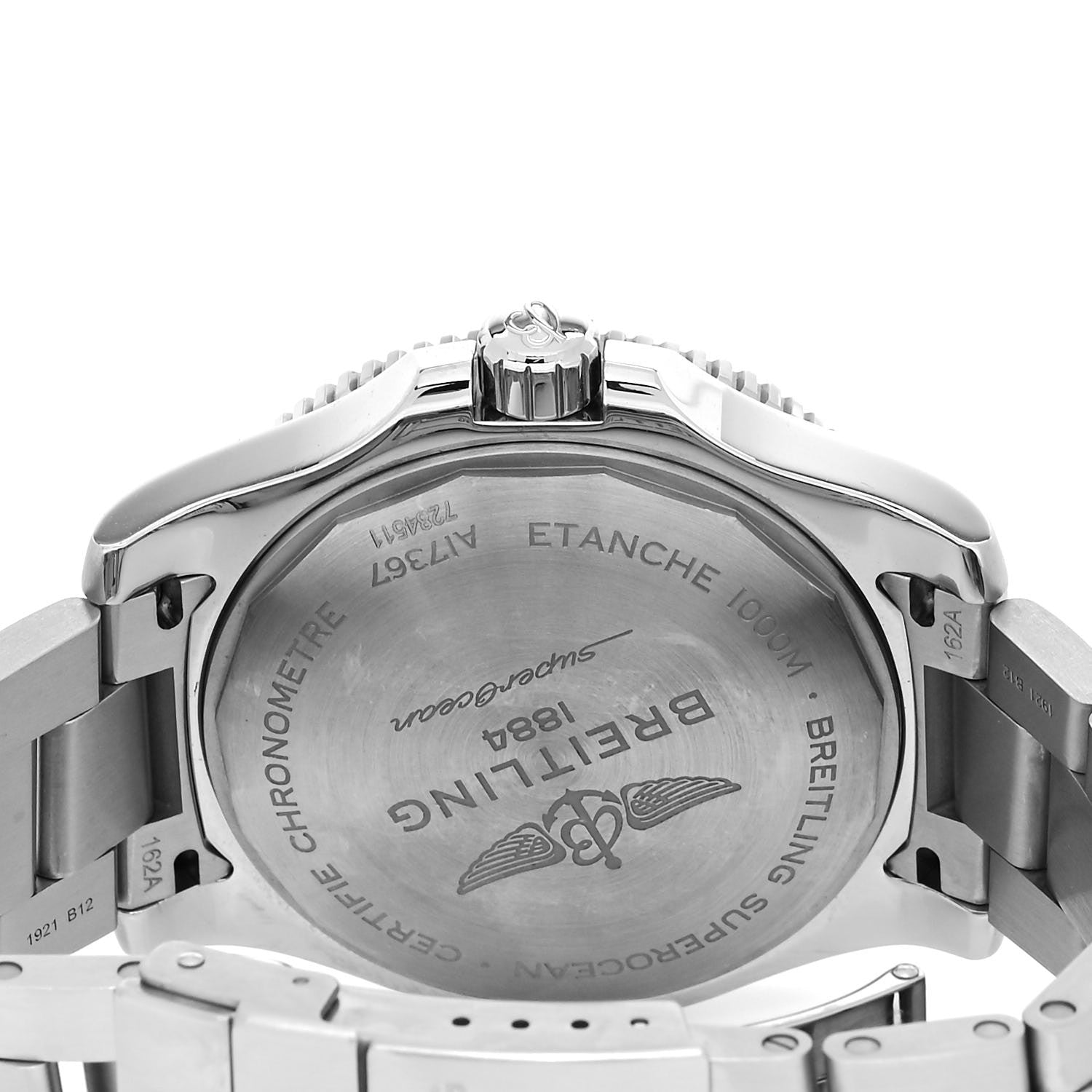 Breitling Stainless Steel 44mm Super Ocean Chronometer Automatic Watch Black A17367 4 of 5