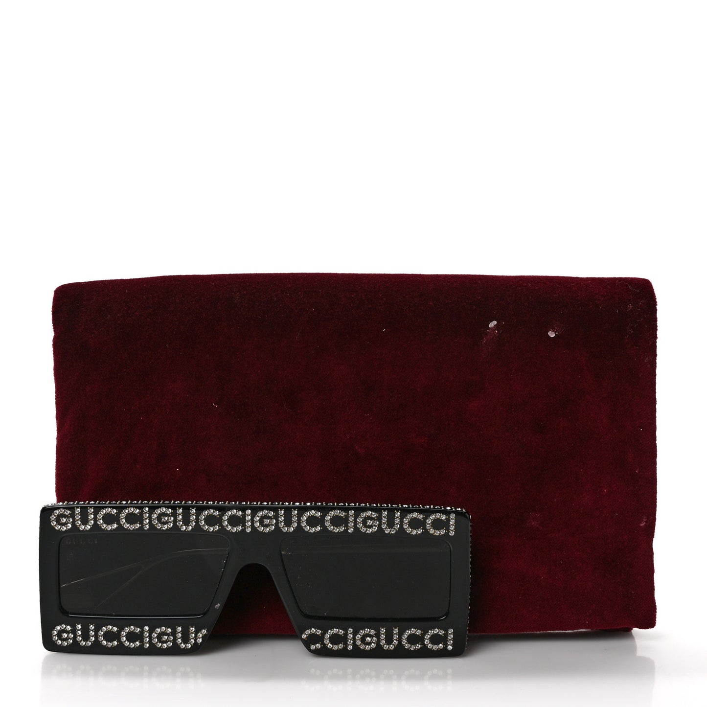 Acetate Crystal Mask-Frame Sunglasses GG0431S Black