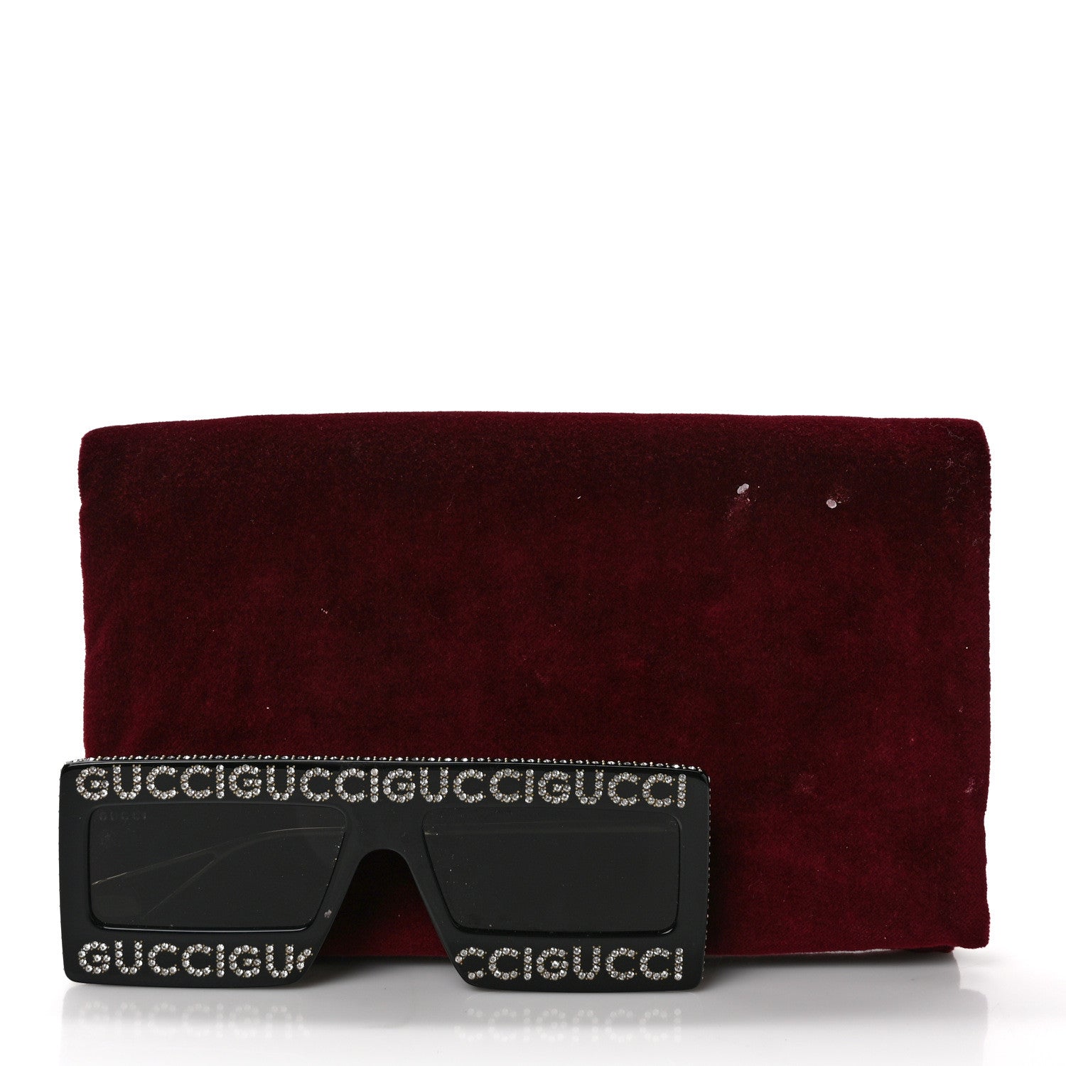 Gucci Acetate Crystal Mask-Frame Sunglasses GG0431S Black 7 of 7