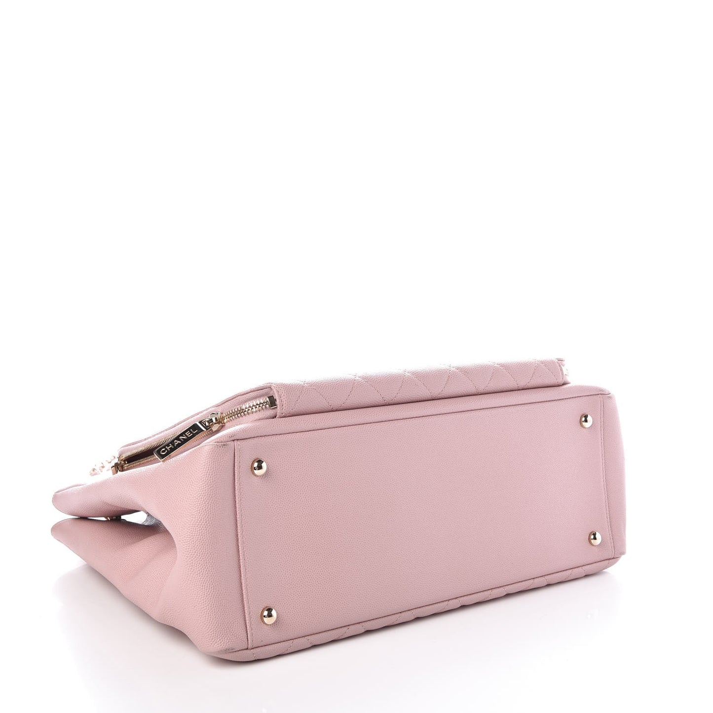 Caviar Quilted Large Business Affinity Shopping Bag Light Pink