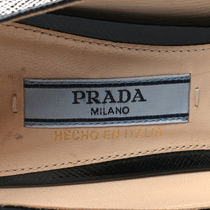 Prada Saffiano Patent Pumps 38 Black 7 of 7