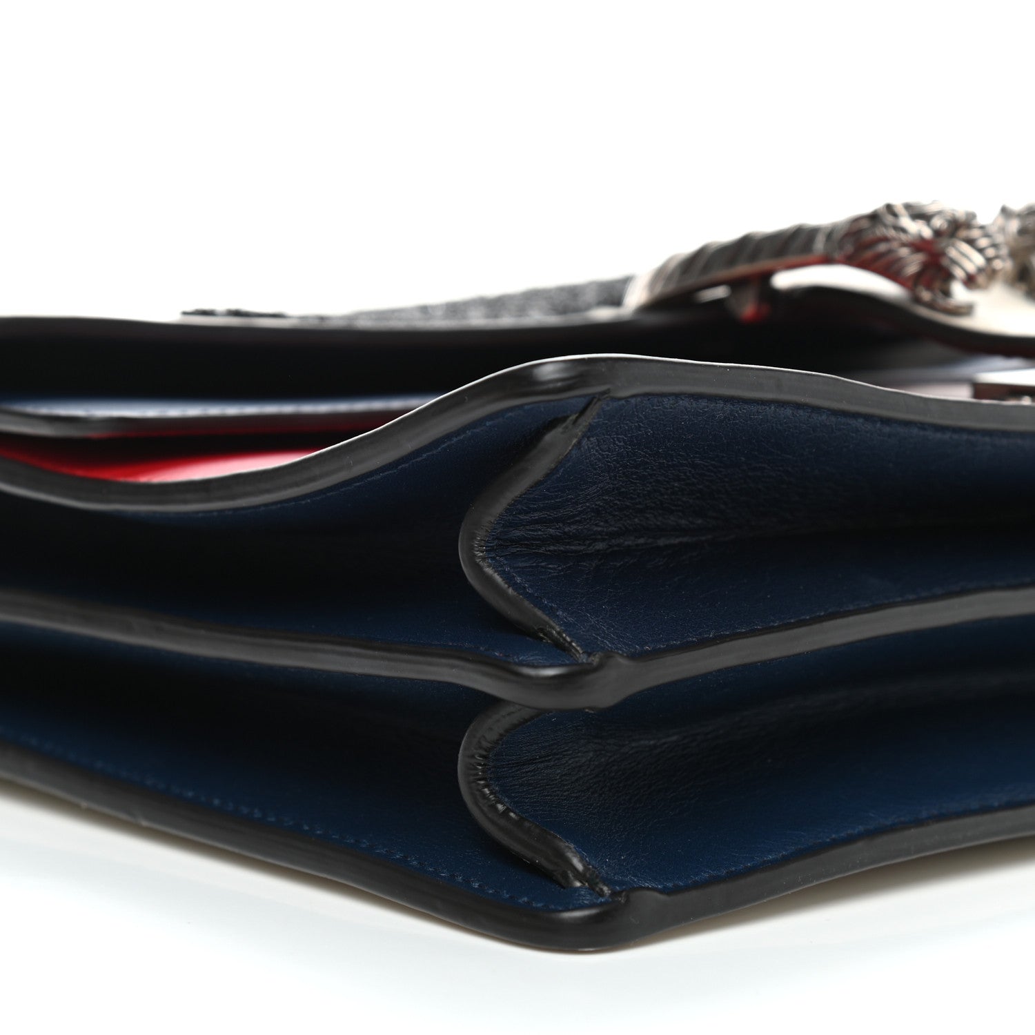 Gucci Calfskin Panther Embroidered Medium Dionysus Shoulder Bag White Blue Hibiscus Red 5 of 10