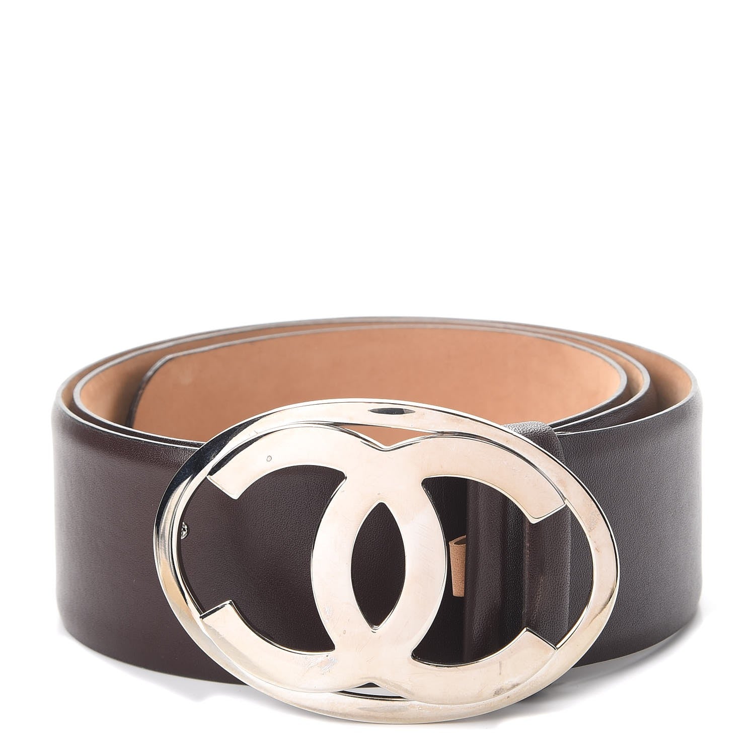Chanel Calfskin CC Belt 95 38 Dark Brown 1 of 9