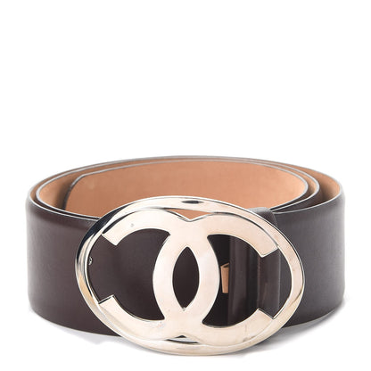 Chanel Calfskin CC Belt 95 38 Dark Brown 1 of 9