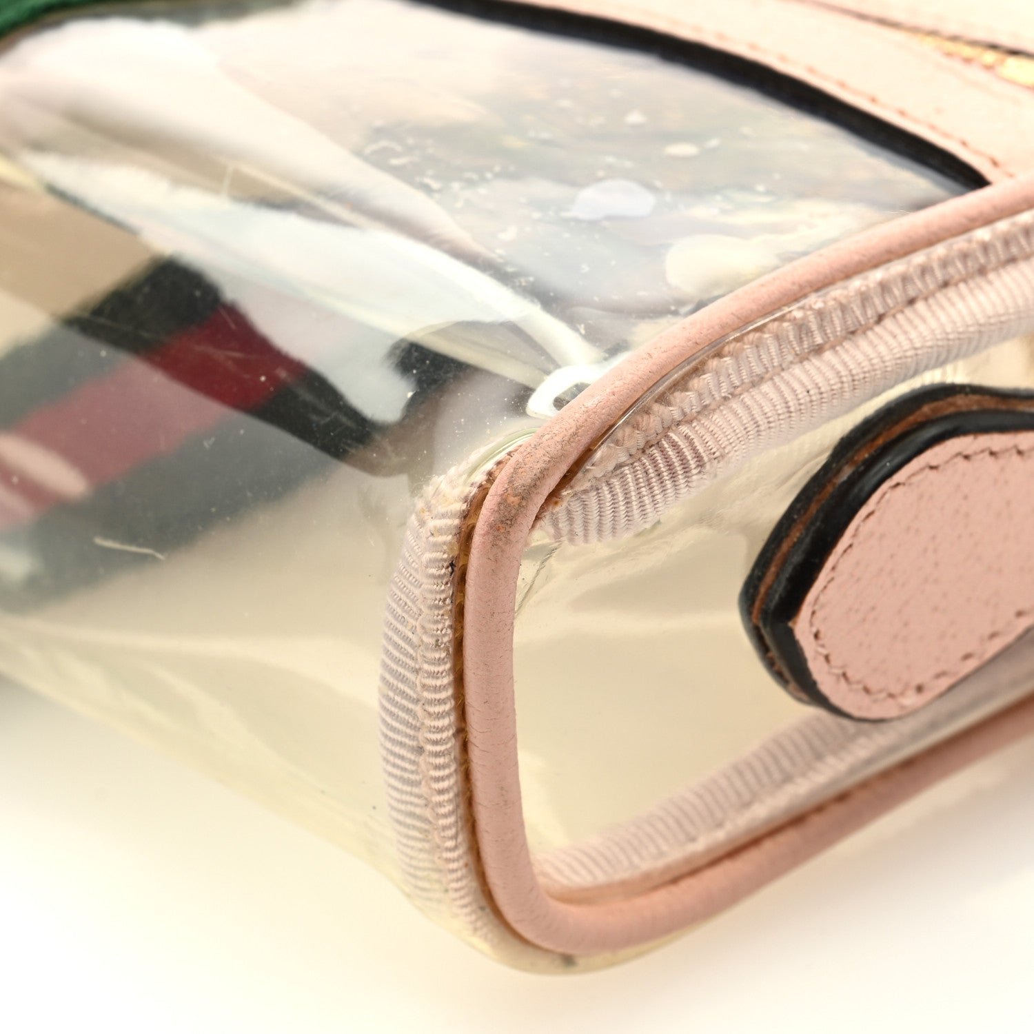 Gucci Vinyl Web Mini Ophidia Transparent Shoulder Bag Perfect Pink 9 of 9