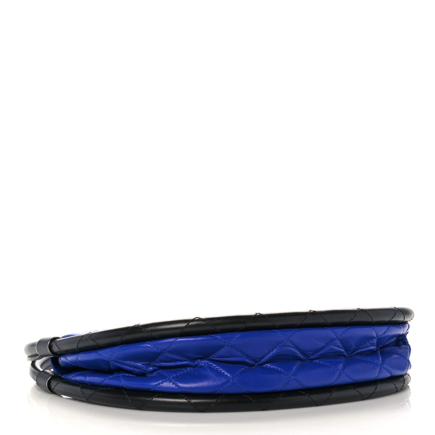 Chanel Quilted Lambskin Small Hula Hoop Flap Dark Blue 4 of 10
