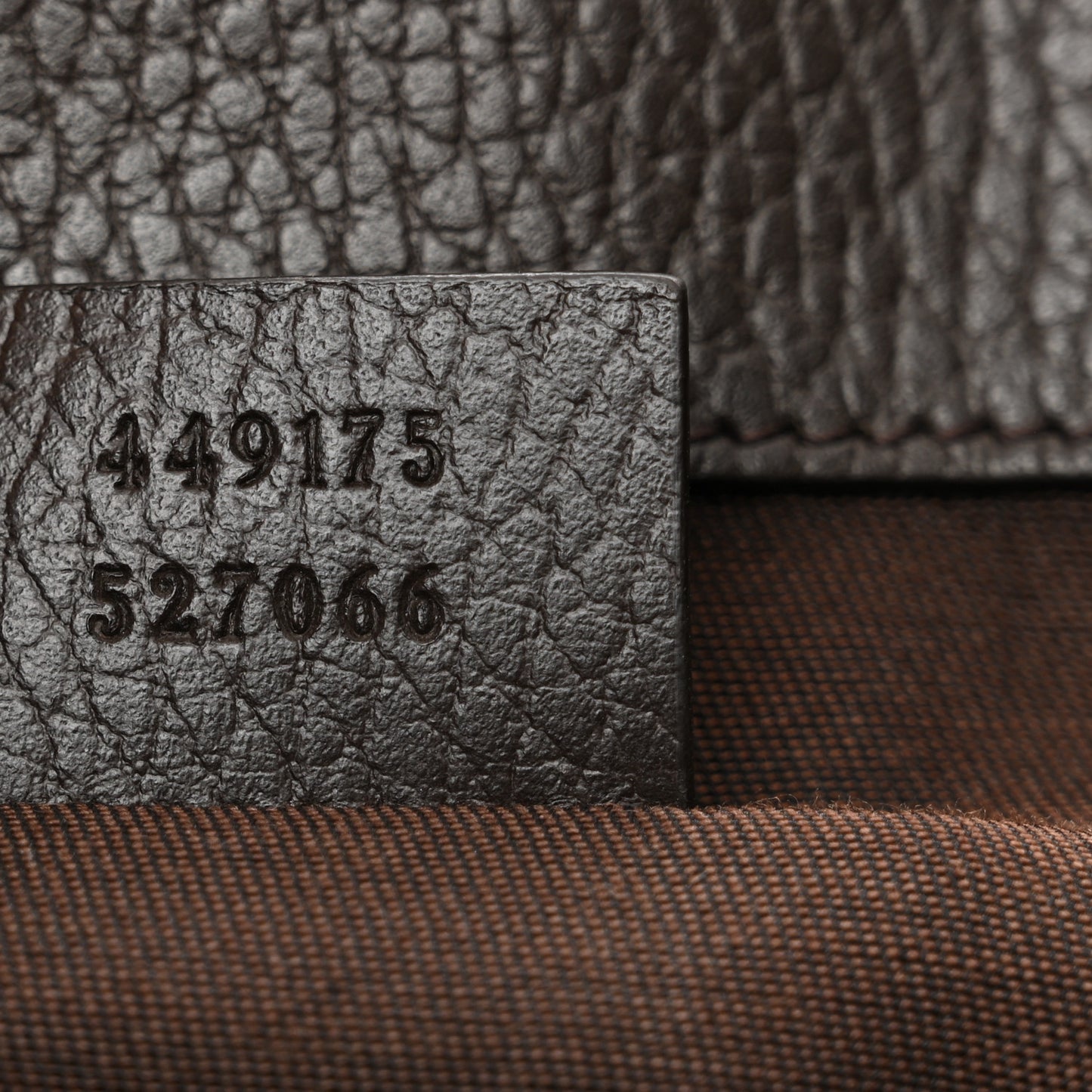 Monogram Dollar Calfskin O Drawstring Backpack Beige Ebony Testa di Moro Dark Chocolate
