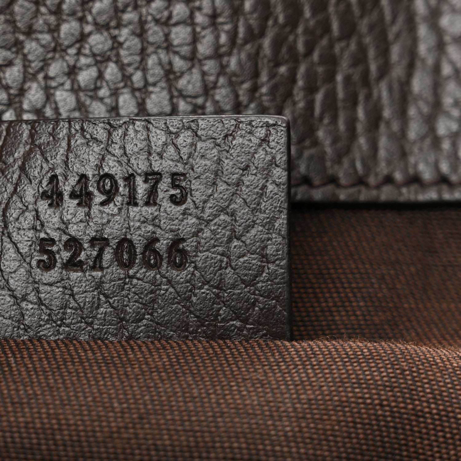 Gucci Monogram Dollar Calfskin O Drawstring Backpack Beige Ebony Testa di Moro Dark Chocolate 7 of 16