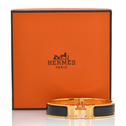 Hermes Enamel Narrow Clic Clac H Bracelet PM Black 7 of 7