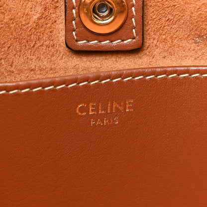 Celine Smooth Calfskin Cuir Small Triomphe Cabas Drawstring Tan 6 of 11