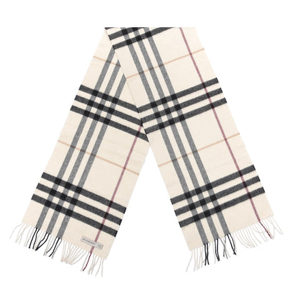 Burberry Cashmere Giant Check Fringe Scarf 2 of 4