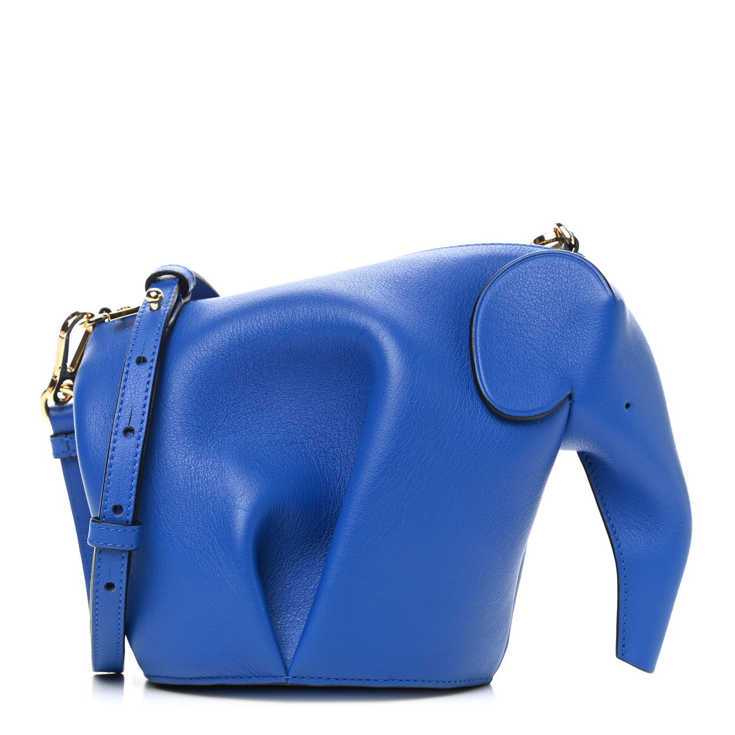 Loewe Calfskin Mini Elephant Crossbody Bag Electric Blue 1 of 8