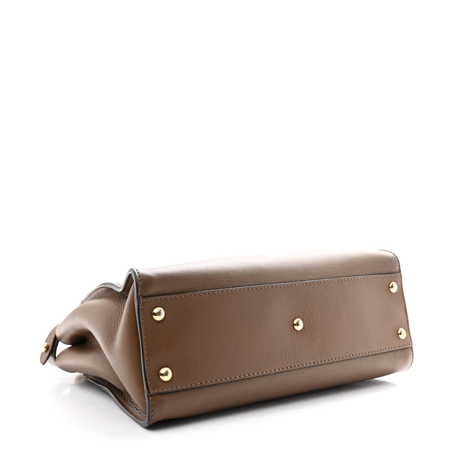 Vitello Seta Fabric Jacquard Pequin Medium Peekaboo Iconic Satchel Foresta Tobacco