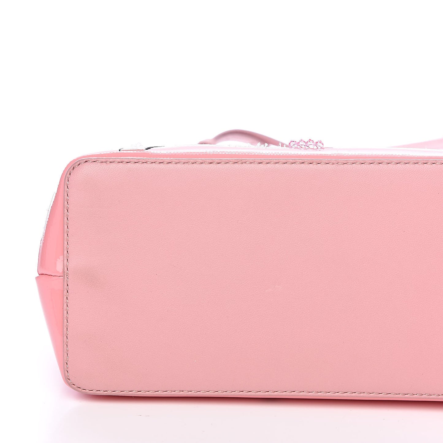 Nappa Canvas Patent Ombre Embroidered Bird Of Paradise Mini Peekaboo Iconic Satchel Pink