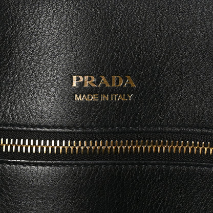 Prada Soft Grain Calfskin Large Tote Bag Black 6 of 9