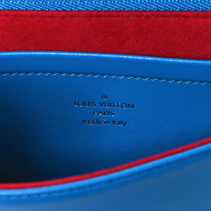 Louis Vuitton Lambskin Embossed Monogram Vuittamins Pochette Coussin Blue Red 6 of 10
