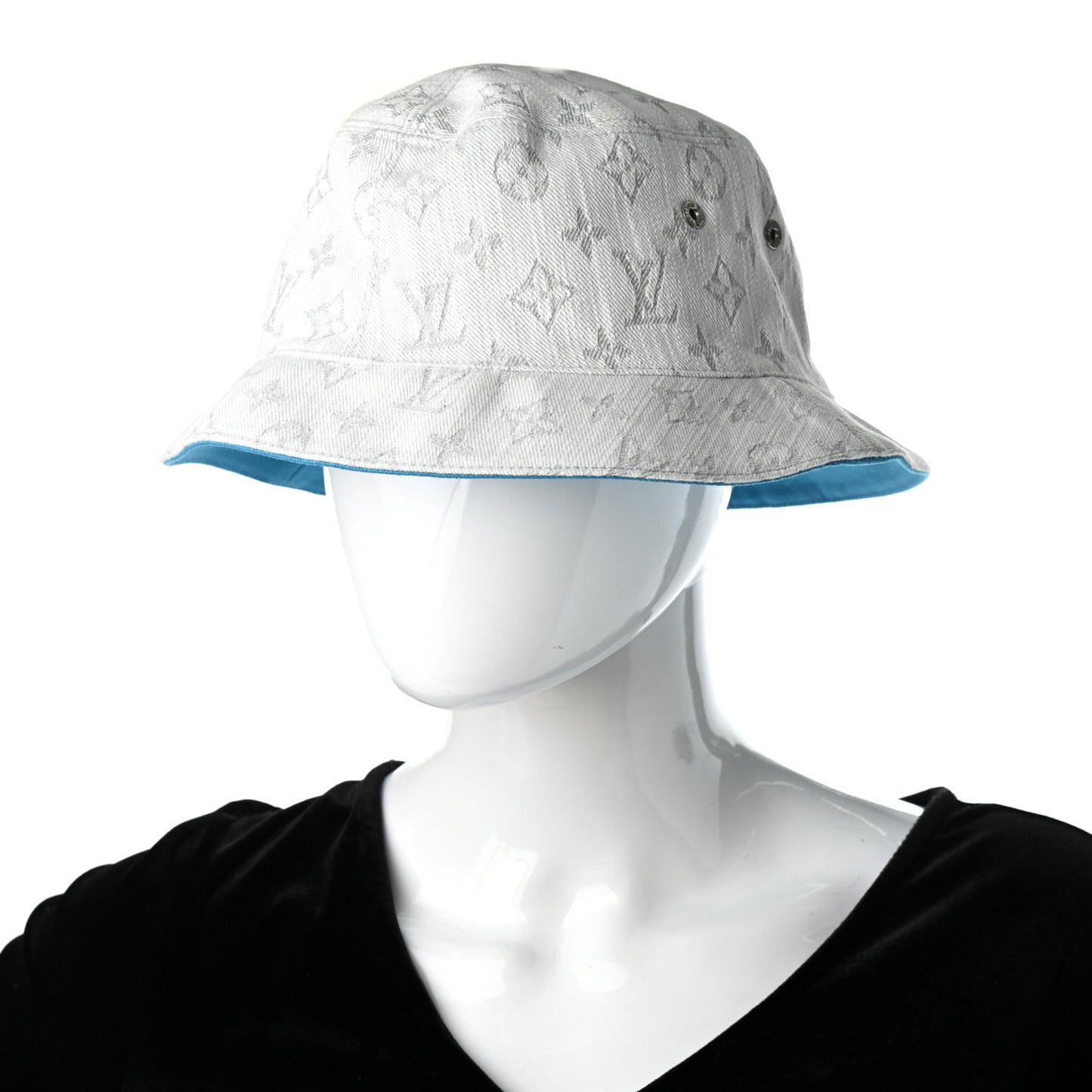Monogram Denim Transformable Bob Bucket Hat 60 Blue