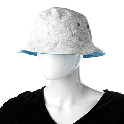 Louis Vuitton Monogram Denim Transformable Bob Bucket Hat 60 Blue 2 of 8