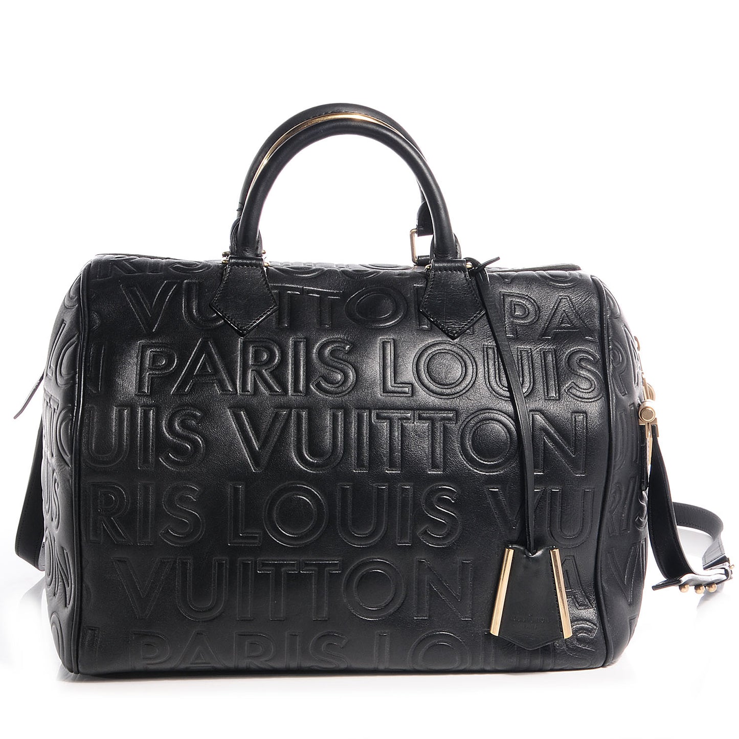 Calfskin Embossed Speedy Cube 30 Black