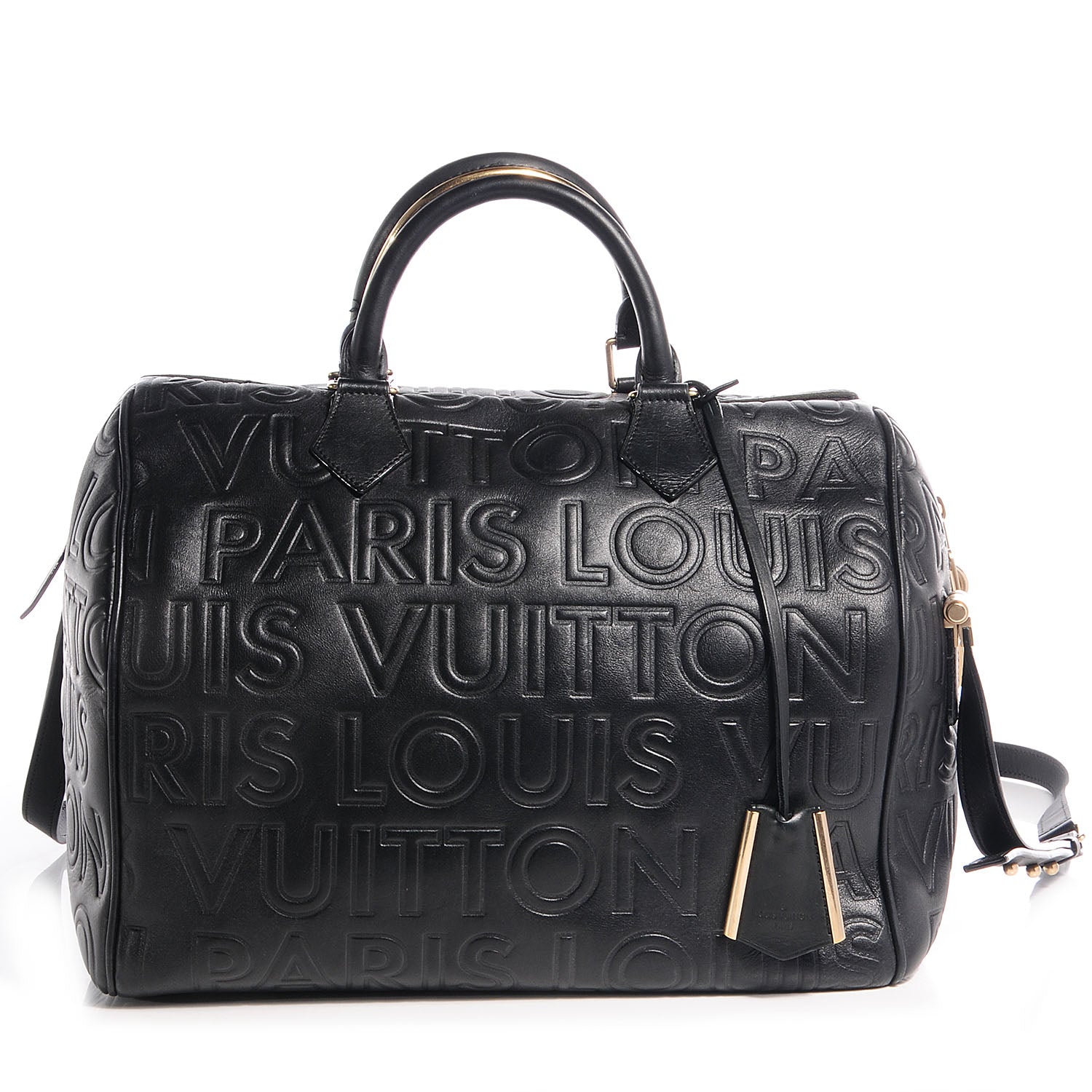 Louis Vuitton Calfskin Embossed Speedy Cube 30 Black 1 of 7