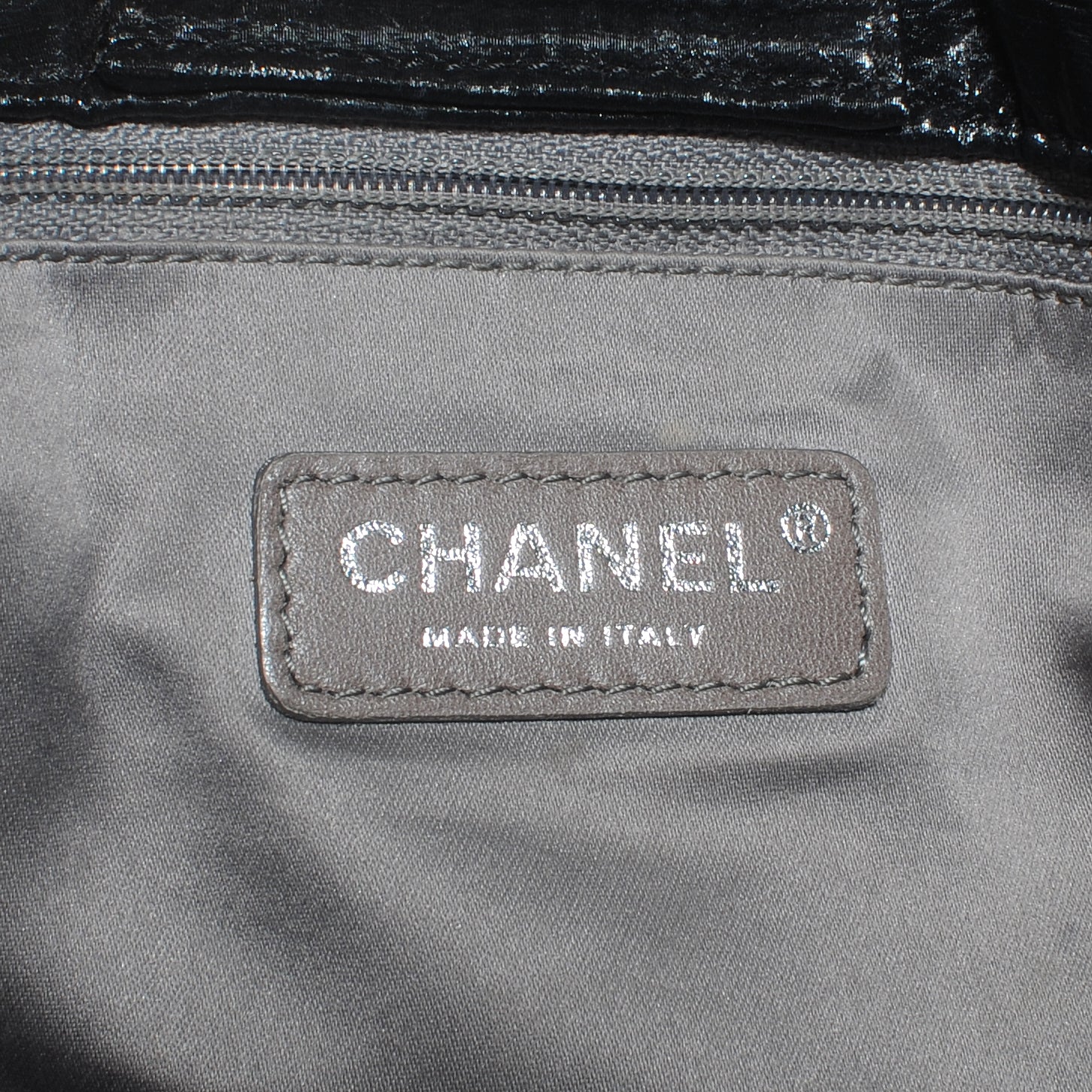 Chanel Crinkled Coated Canvas Le Marais Large Tote Black 6 of 7