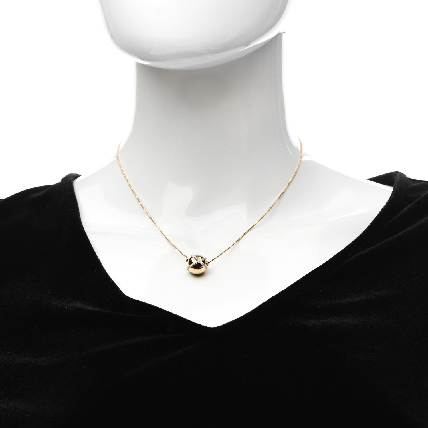David Yurman 18K Yellow Gold Diamond 14mm Solari Pave Wrap Pendant Necklace 2 of 4
