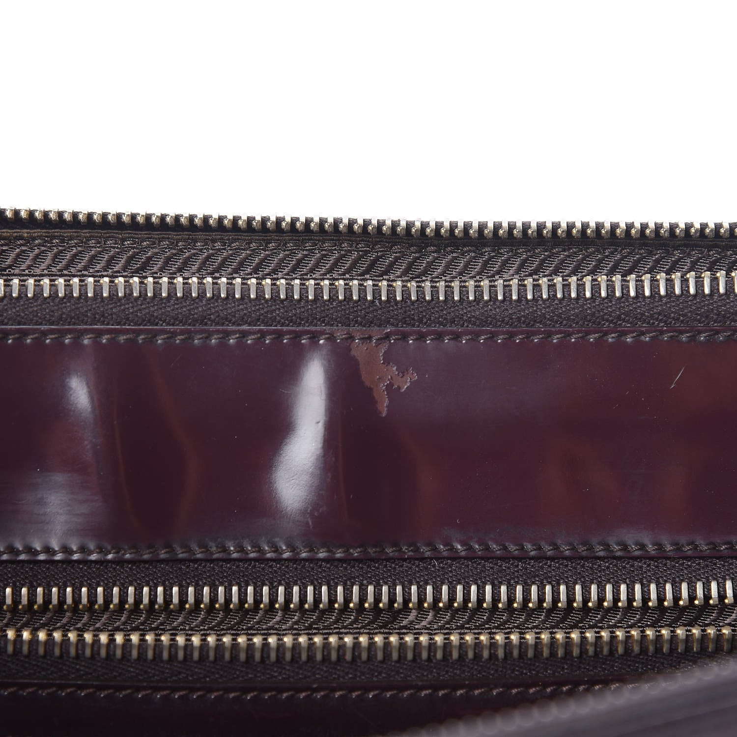 Prada Saffiano Vernice Medium Galleria Double Zip Tote Granato 10 of 15