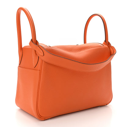 Hermes Taurillon Clemence Lindy 30 Orange 2 of 10