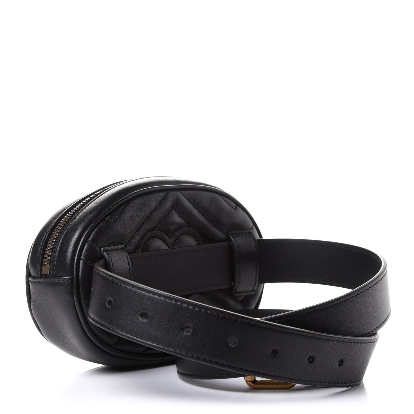 Calfskin Matelasse GG Marmont Belt Bag 85 34 Black