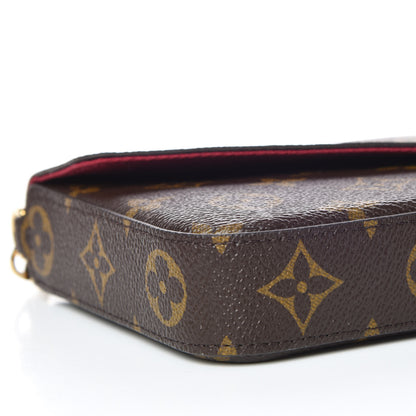 Louis Vuitton Monogram Pochette Felicie Chain Wallet Fuchsia 13 of 14