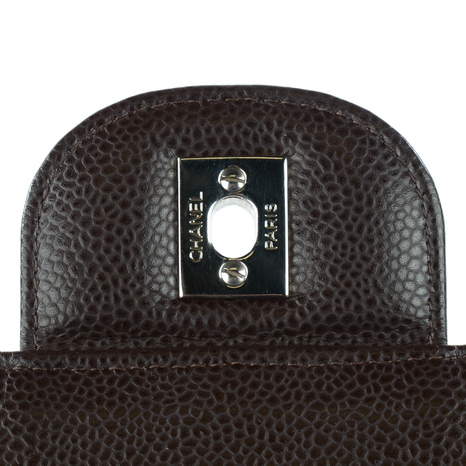 Chanel Caviar Quilted Jumbo Single Flap Dark Brown 15 of 16