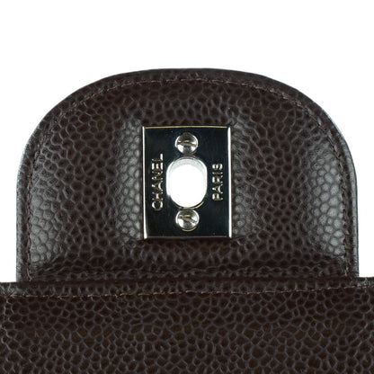 Chanel Caviar Quilted Jumbo Single Flap Dark Brown 15 of 16