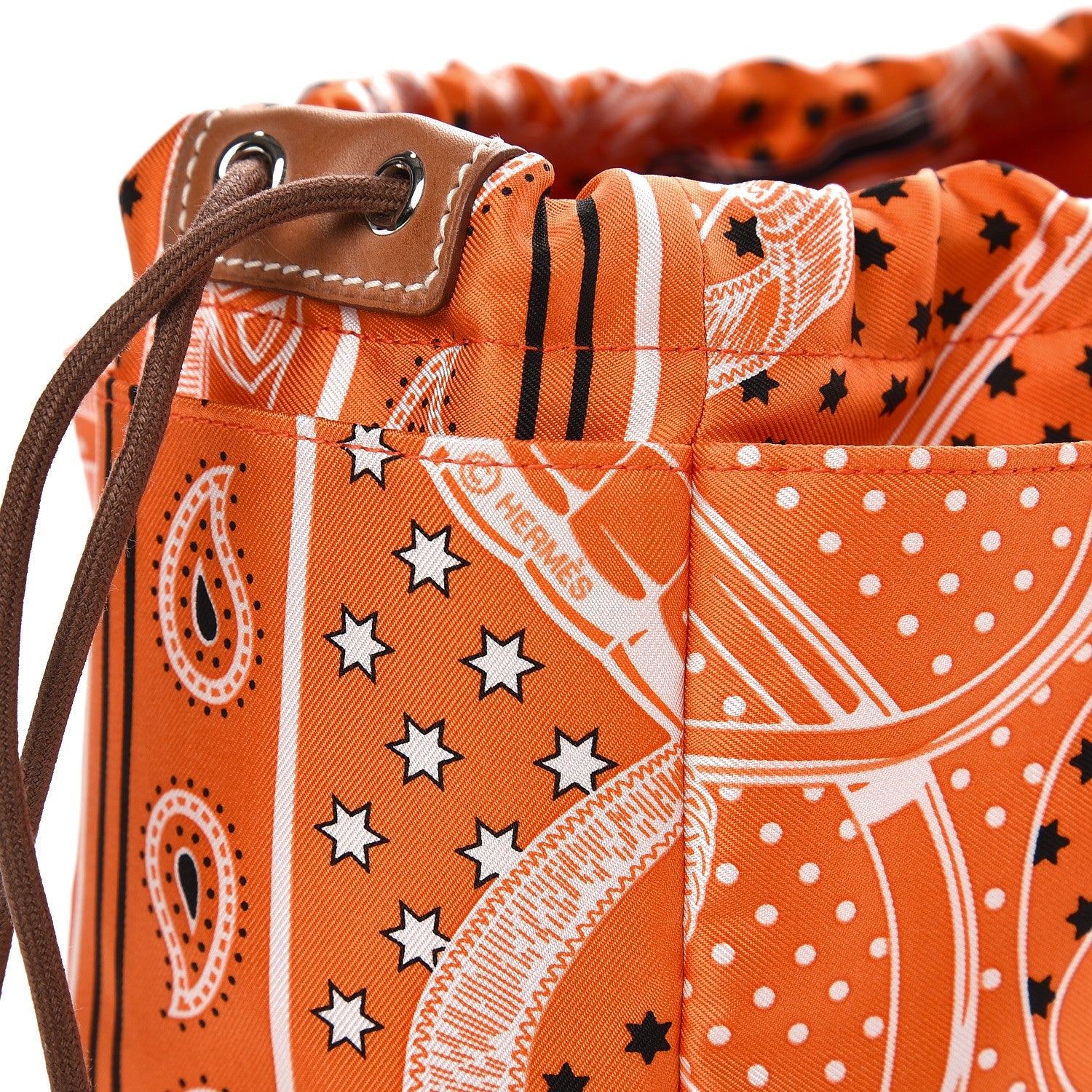 Hermes Barenia Silk Eperons d'Or Fourbi 25 MM Pouch Orange Fauve 8 of 8