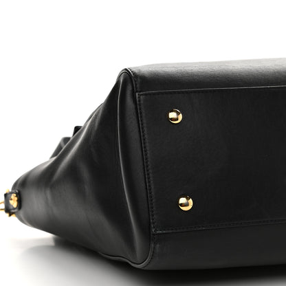 Versace Calfskin Medusa Coin Tote Black 7 of 8