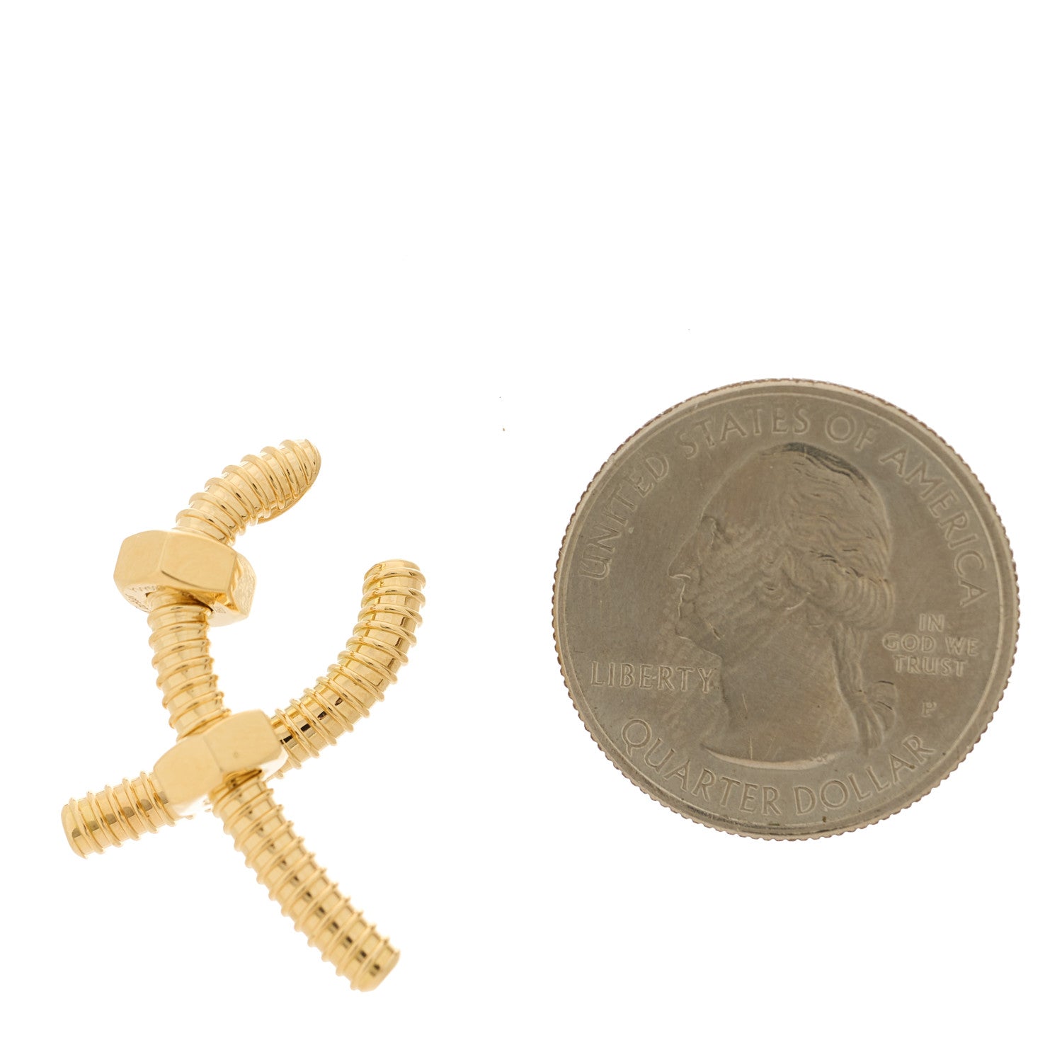 Cartier 18K Yellow Gold Ecrou Single Left Earring 2 of 6