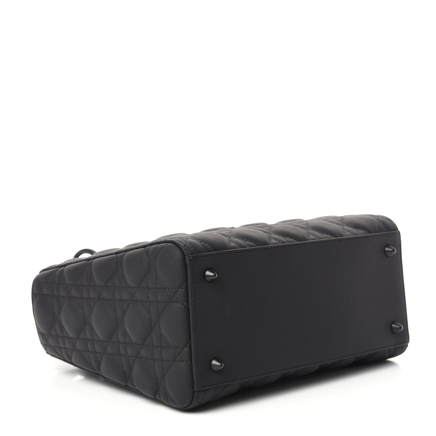 Christian Dior Ultra Matte Calfskin Cannage Medium Lady Dior Black 4 of 10