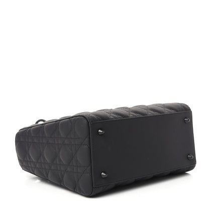 Christian Dior Ultra Matte Calfskin Cannage Medium Lady Dior Black 4 of 10