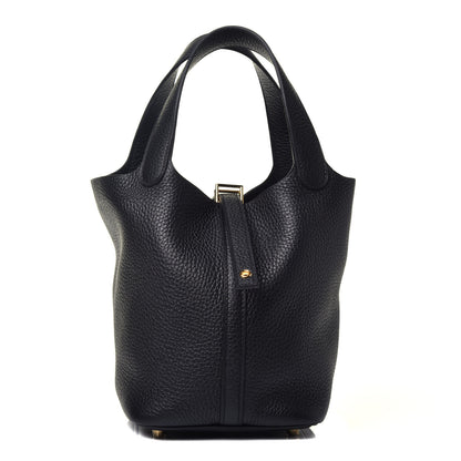 Hermes Taurillon Clemence Picotin Lock 18 PM Black 1 of 8