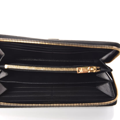 Saint Laurent Calfskin Monogram Zip Around Wallet Black 5 of 8