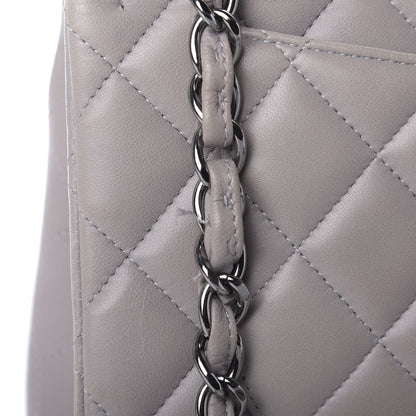 Chanel Lambskin Quilted Jumbo Double Flap Grey 10 of 13
