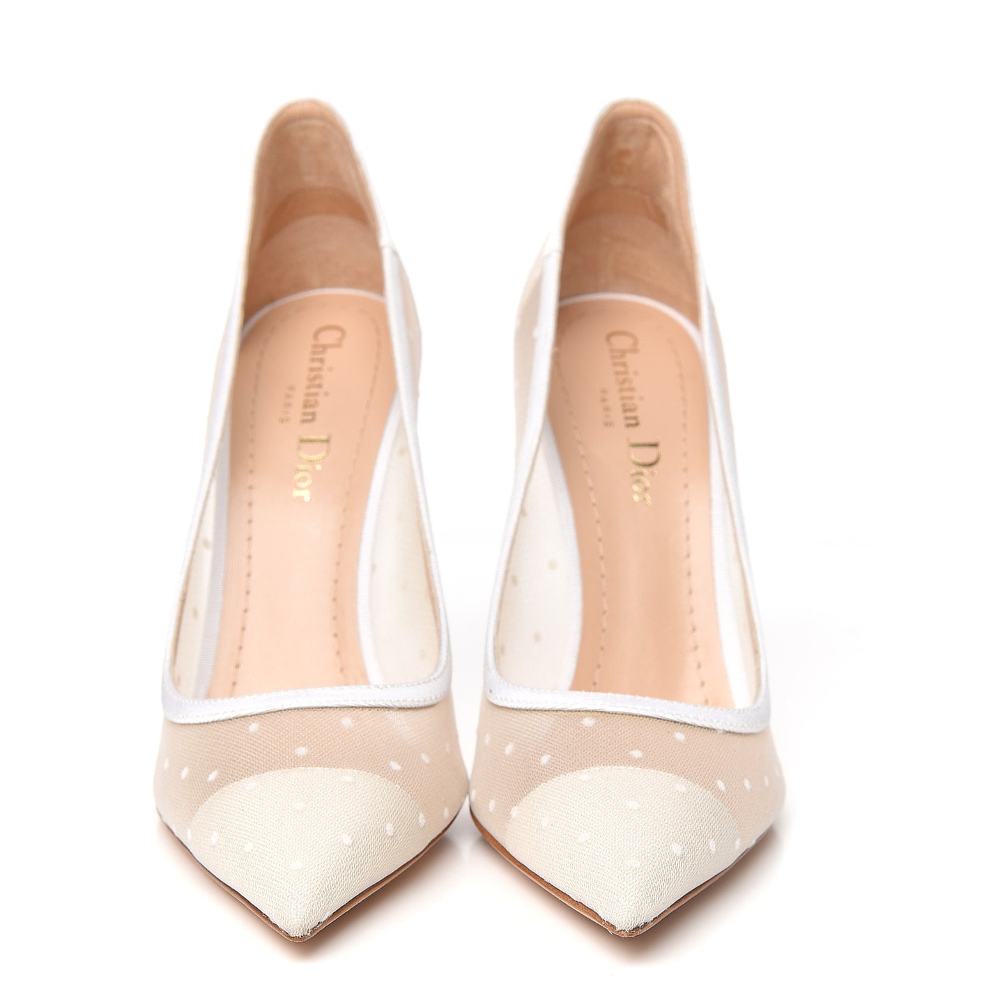 Mesh Plumetis Tulle D-Moi Pumps 38 White