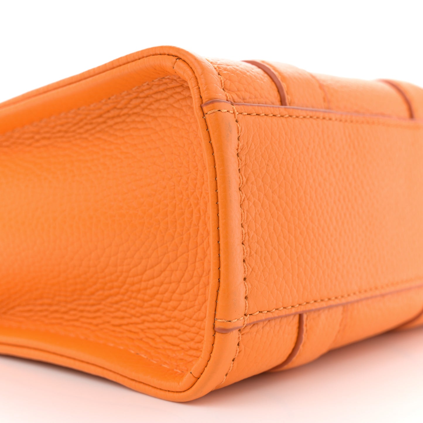 Grained Calfskin Mini The Tote Bag Artisan Gold