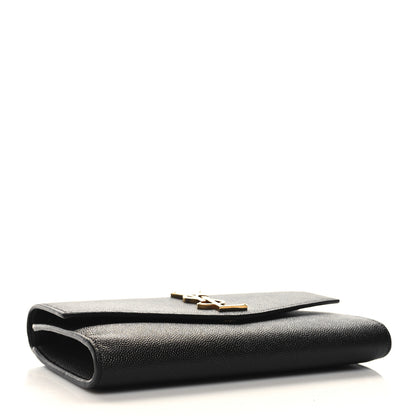 Saint Laurent Grain de Poudre Uptown Chain Wallet Black 6 of 16