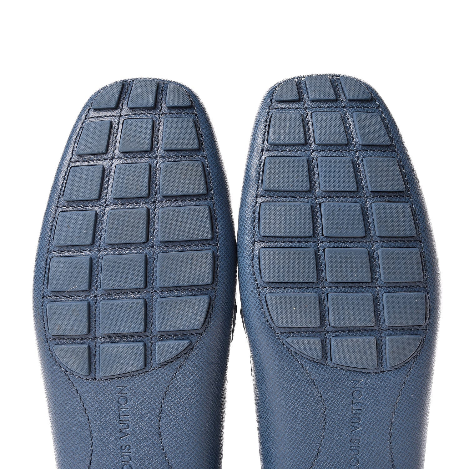 Louis Vuitton Taiga Mens Hockenheim Moccasin Loafers 9.5 Blue 7 of 8