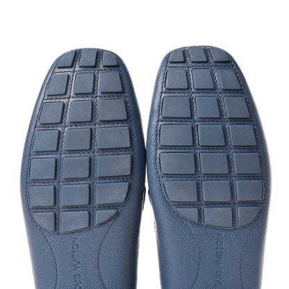 Louis Vuitton Taiga Mens Hockenheim Moccasin Loafers 9.5 Blue 7 of 8