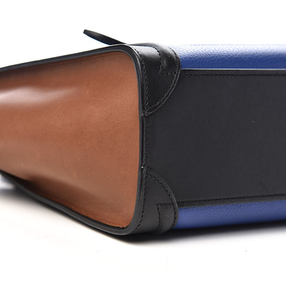 Celine Smooth Drummed Calfskin Nano Tri-Color Luggage Indigo 10 of 12